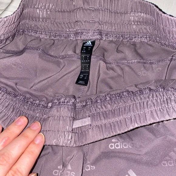 Adidas Women's Lavender Athletic Shorts - Picture 3 of 3